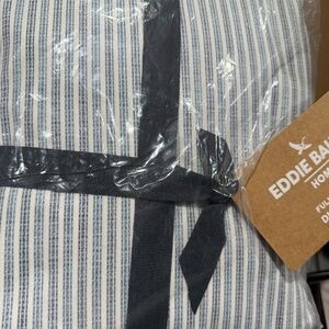 Eddie Bauer Ticking Stripe Duvet Cover Set NWT
